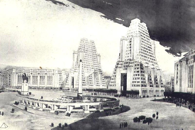 Projet d'Henri Sauvage pour la porte Maillot, 1931